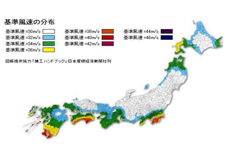 基準風速の分布