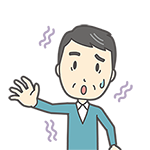 震える男性